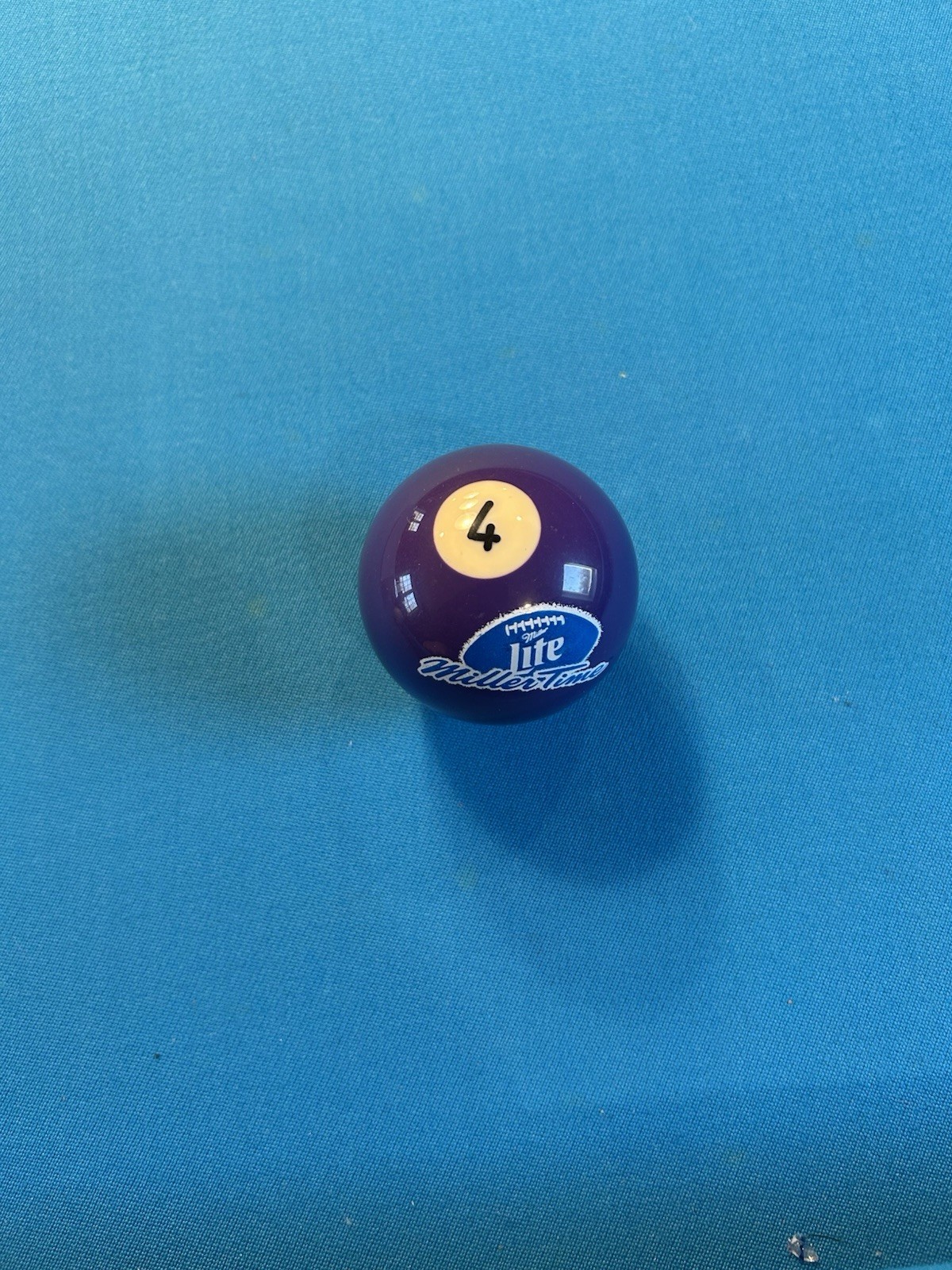 Miller Light Football Logo Individual #4 Four Pool Ball