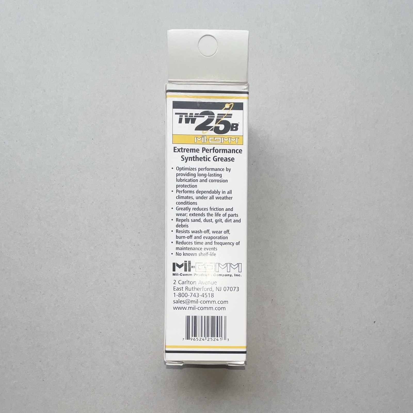 Mil-Comm TW25B Synthetic White Grease for Lubrication & Corrosion Protection
