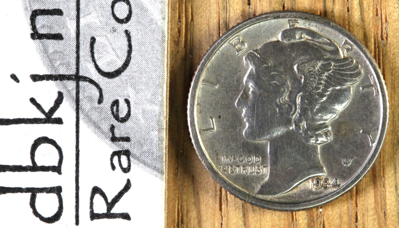 1934 (P) Mercury Dime 10¢ - XF+ EF+ - Extra Fine Plus dbkjA