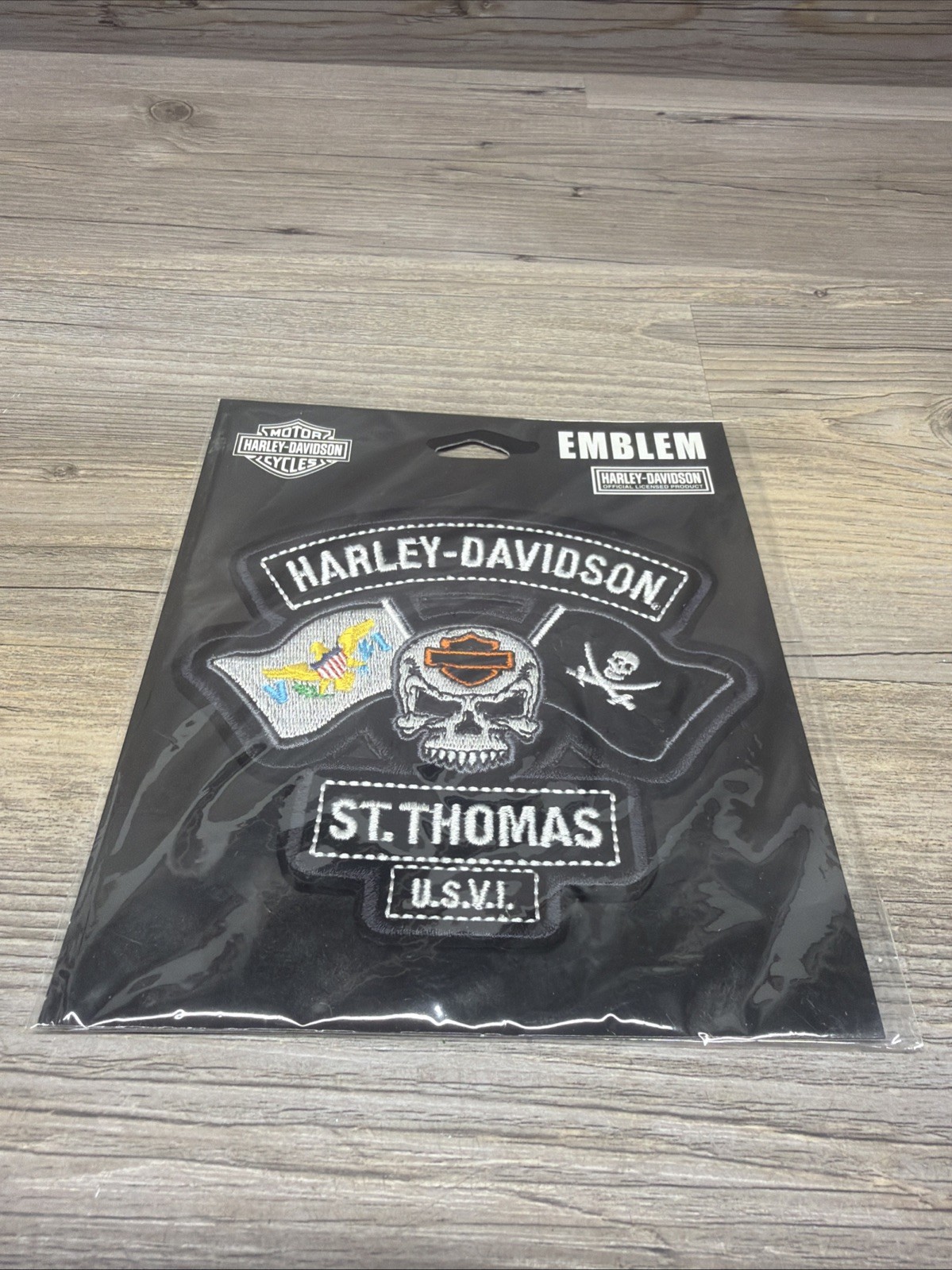 Harley Davidson Emblem Sew On Patch - Caribbean St. Thomas US Virgin Island