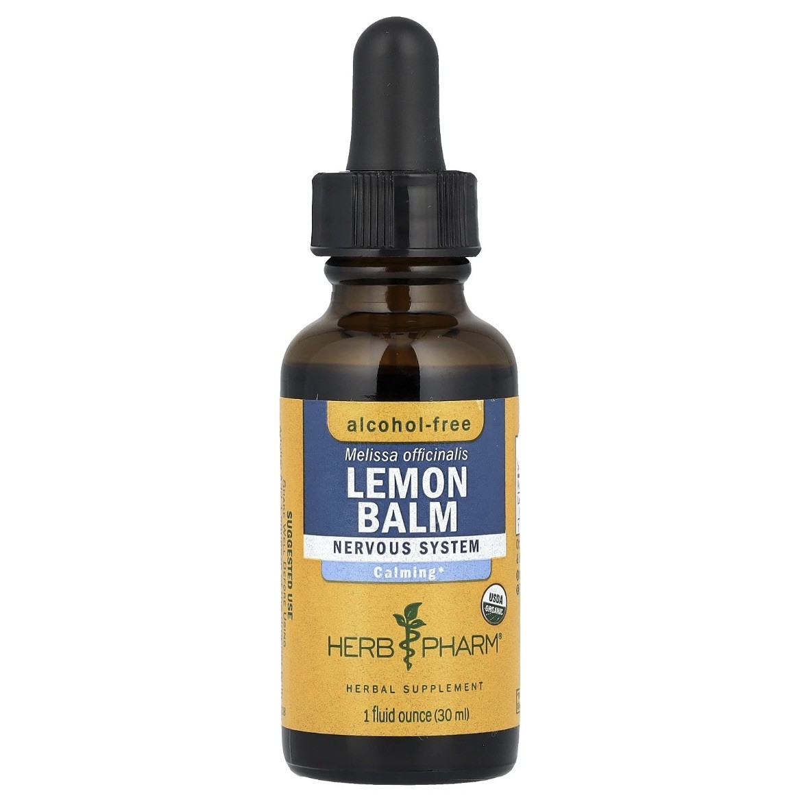 Herb Pharm LEMON BALM 1 oz Nervous System Calm Organic Alcohol Free Liquid Drops