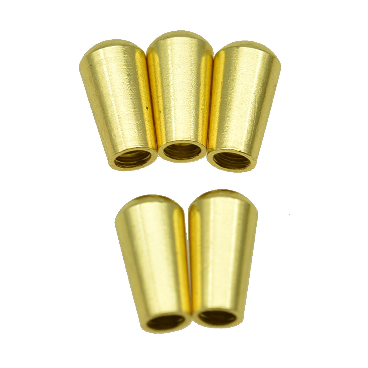 5pcs KAISH SAE 8-32 Metal Toggle Switch Tip Cap Fits Gibson/Switchcraft Gold