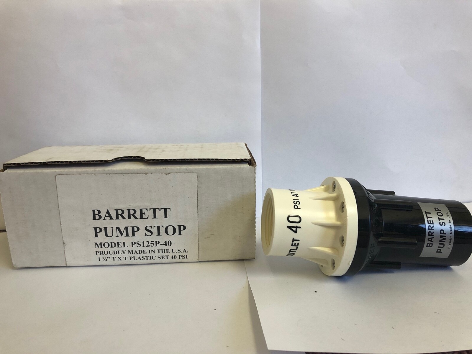 Barrett Pump Stop 1-1/4" Plastic Valve -40#
