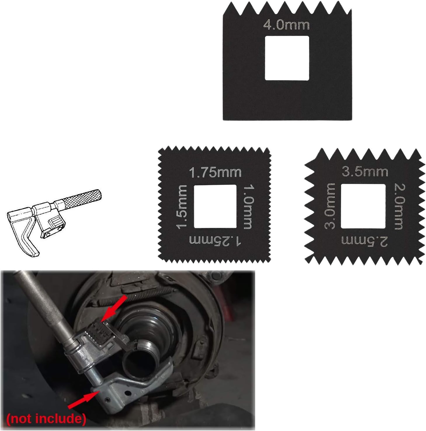 Metric Die Set for Universal Outside Thread Chaser to OTC 202817 3PCS Pitch Dies