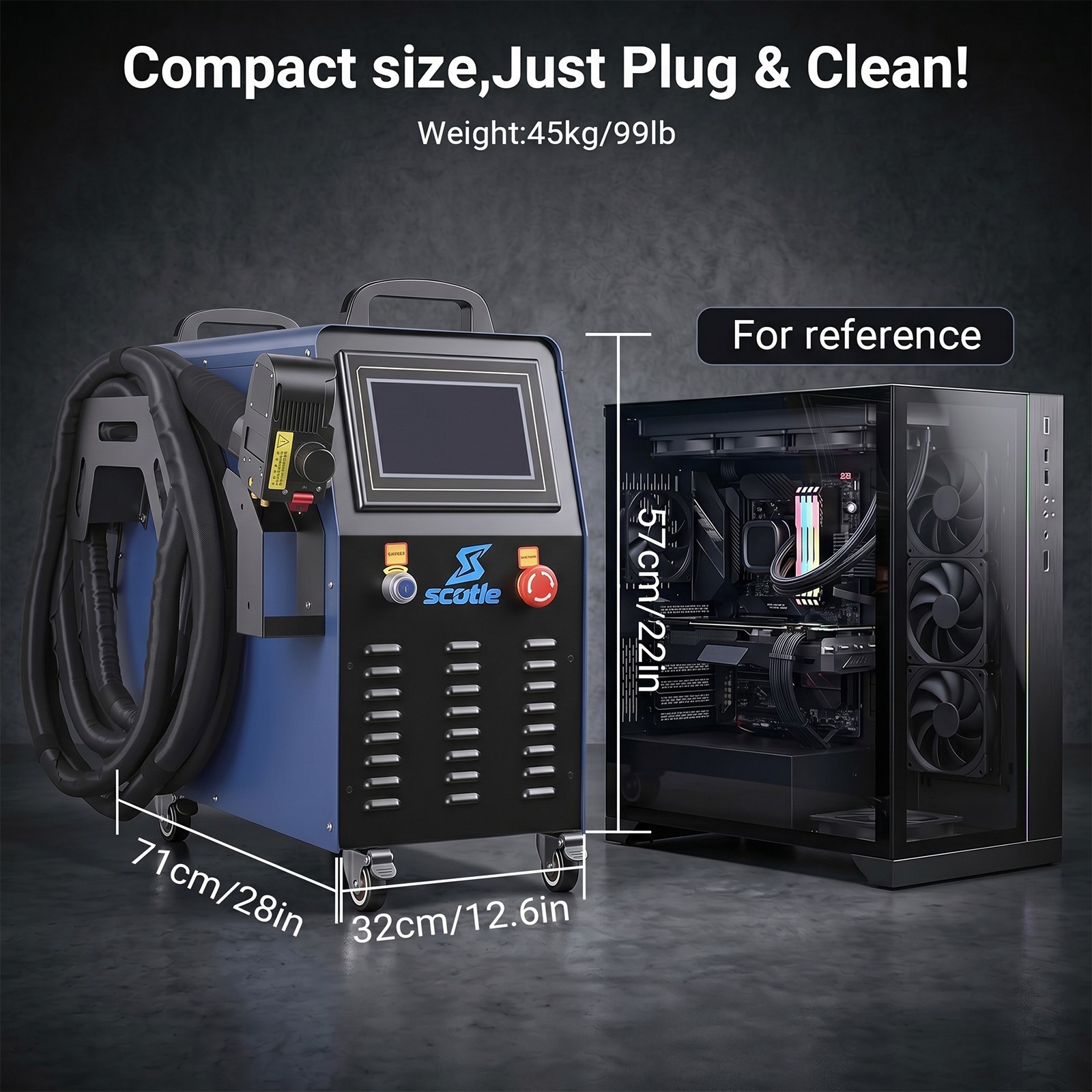 1200W Raycus Laser Cleaning Machine -Rust Paint Oxide Remover double pendulum US