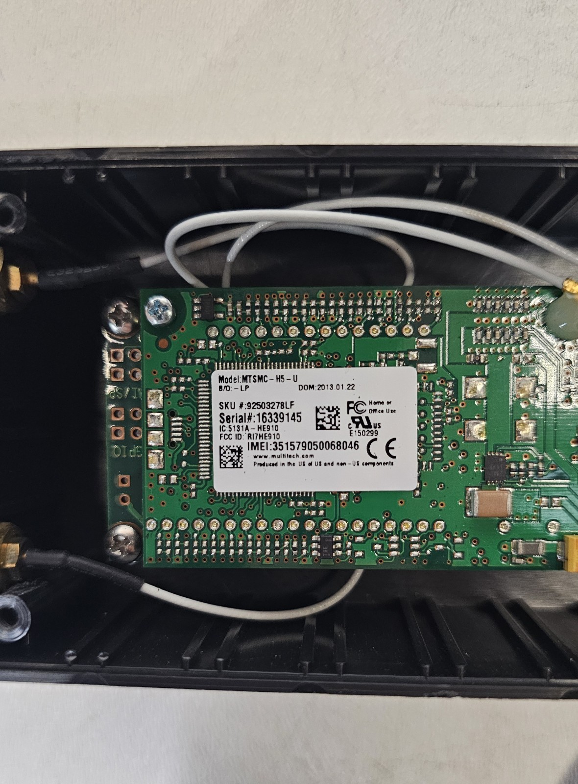 Original Multitech MTSMC-H5-U Cellular Module, from working unit.