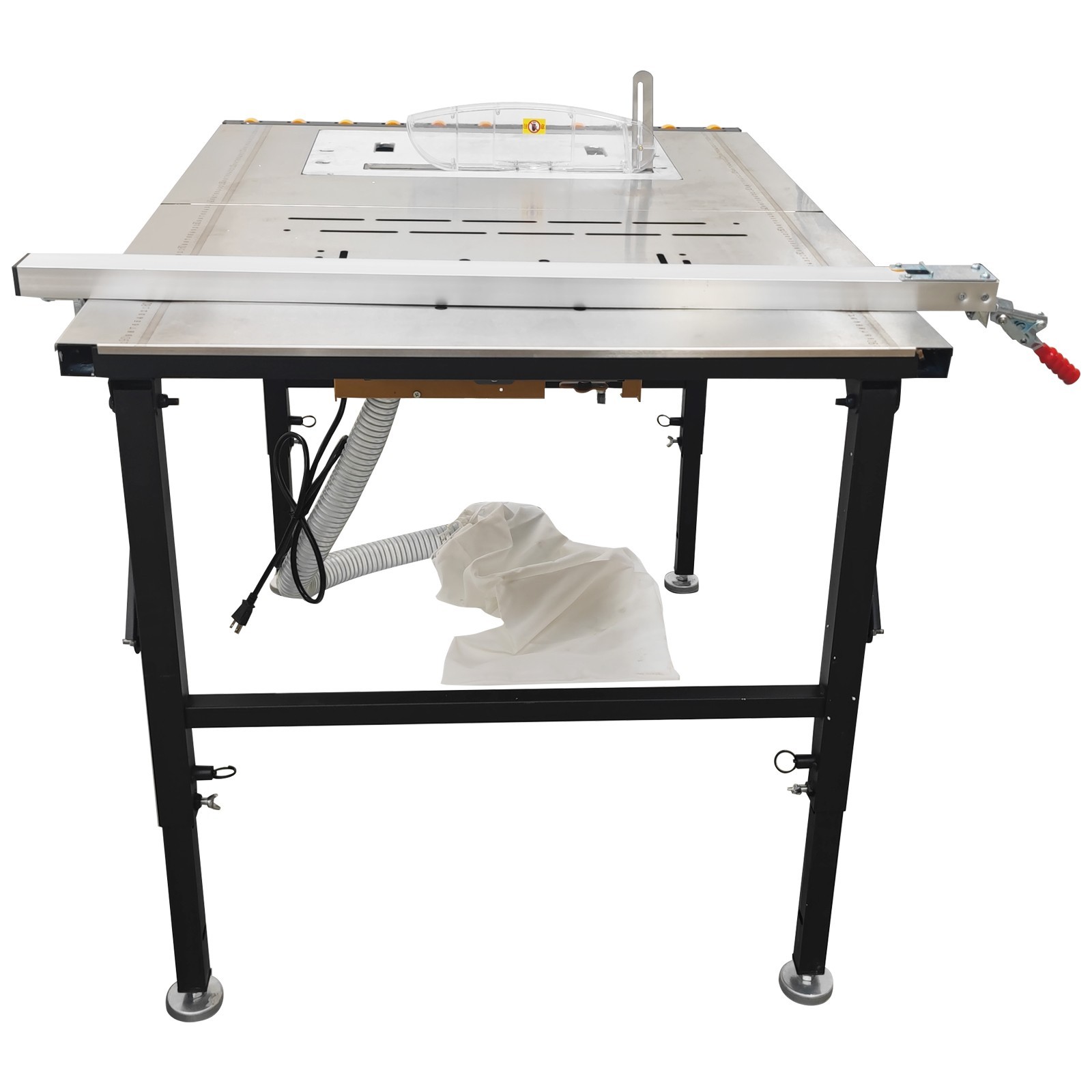 110V Sub Saw Table Wood Cutting Machine Telescopic Saw Table Dust Collector 4"8"