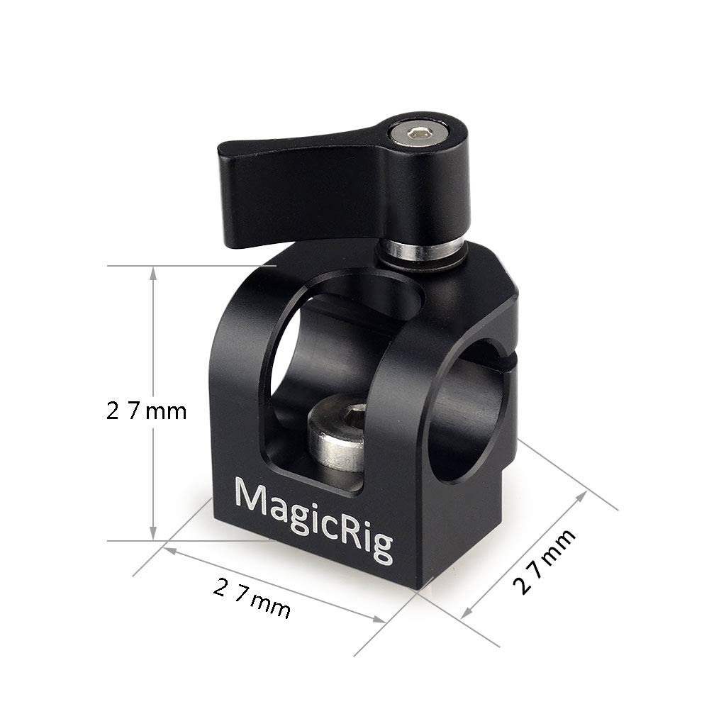 MAGICRIG Single Hole 15mm Rod Clamp for ARRI-Type Locating Hole