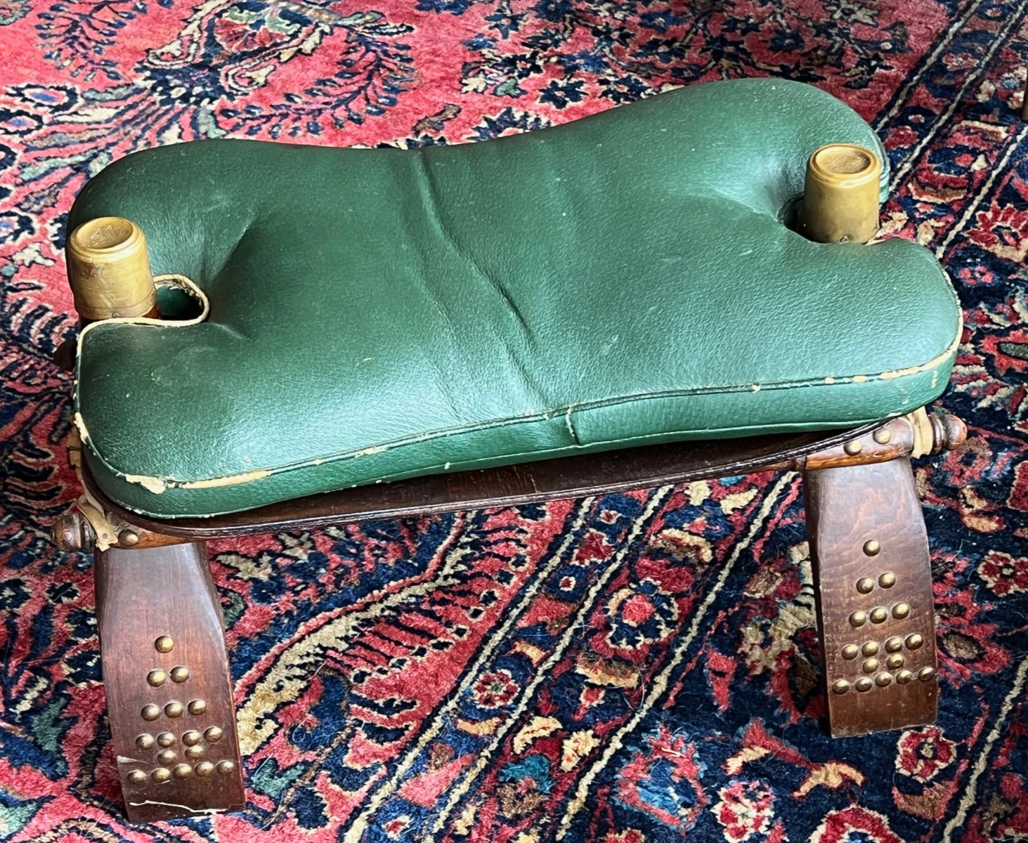 Vintage Egyptian Camel Saddle Stool Ottoman