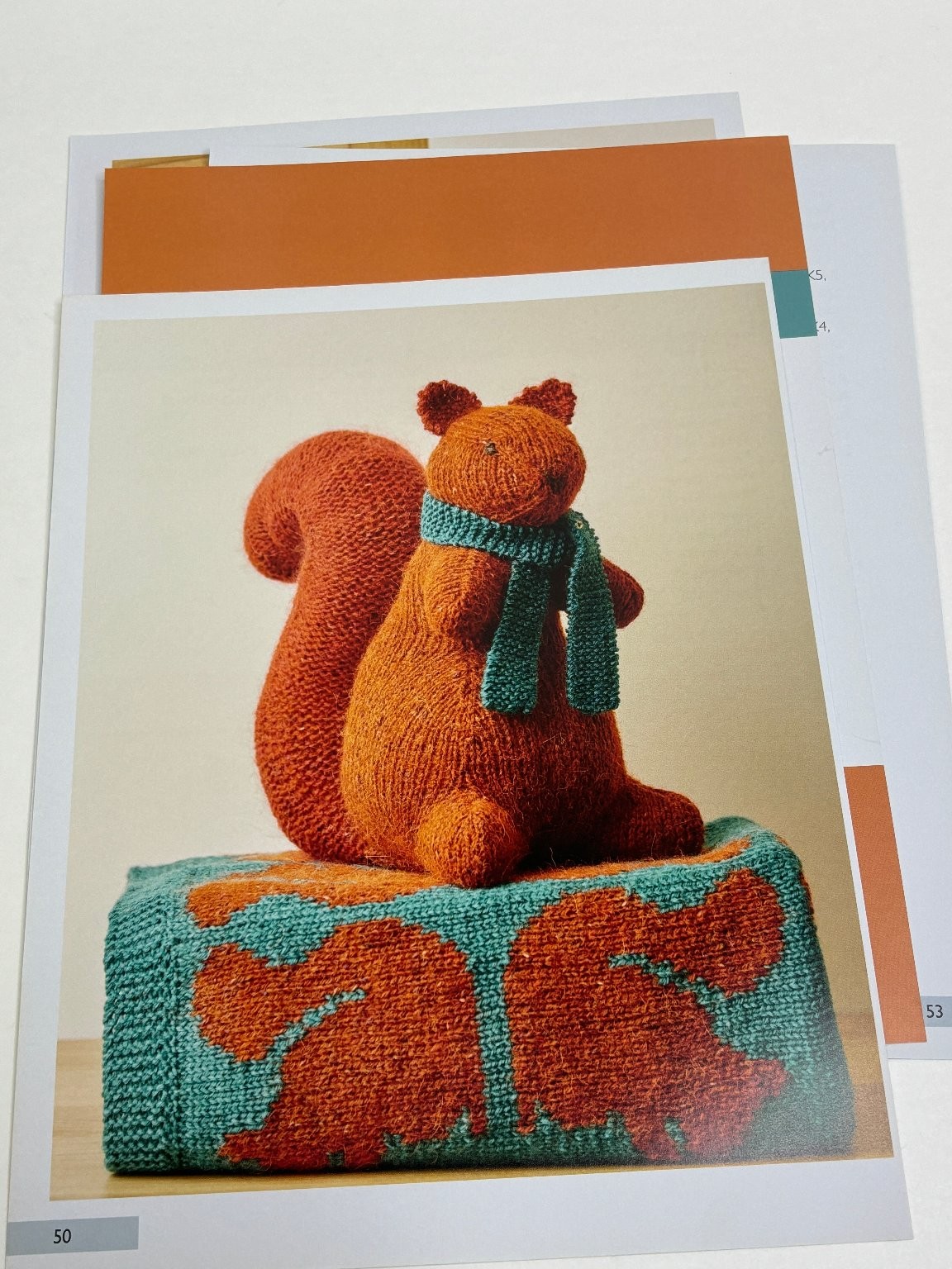 Ginger Squirrel Stuffed Animal Knitting Pattern Pages from Book