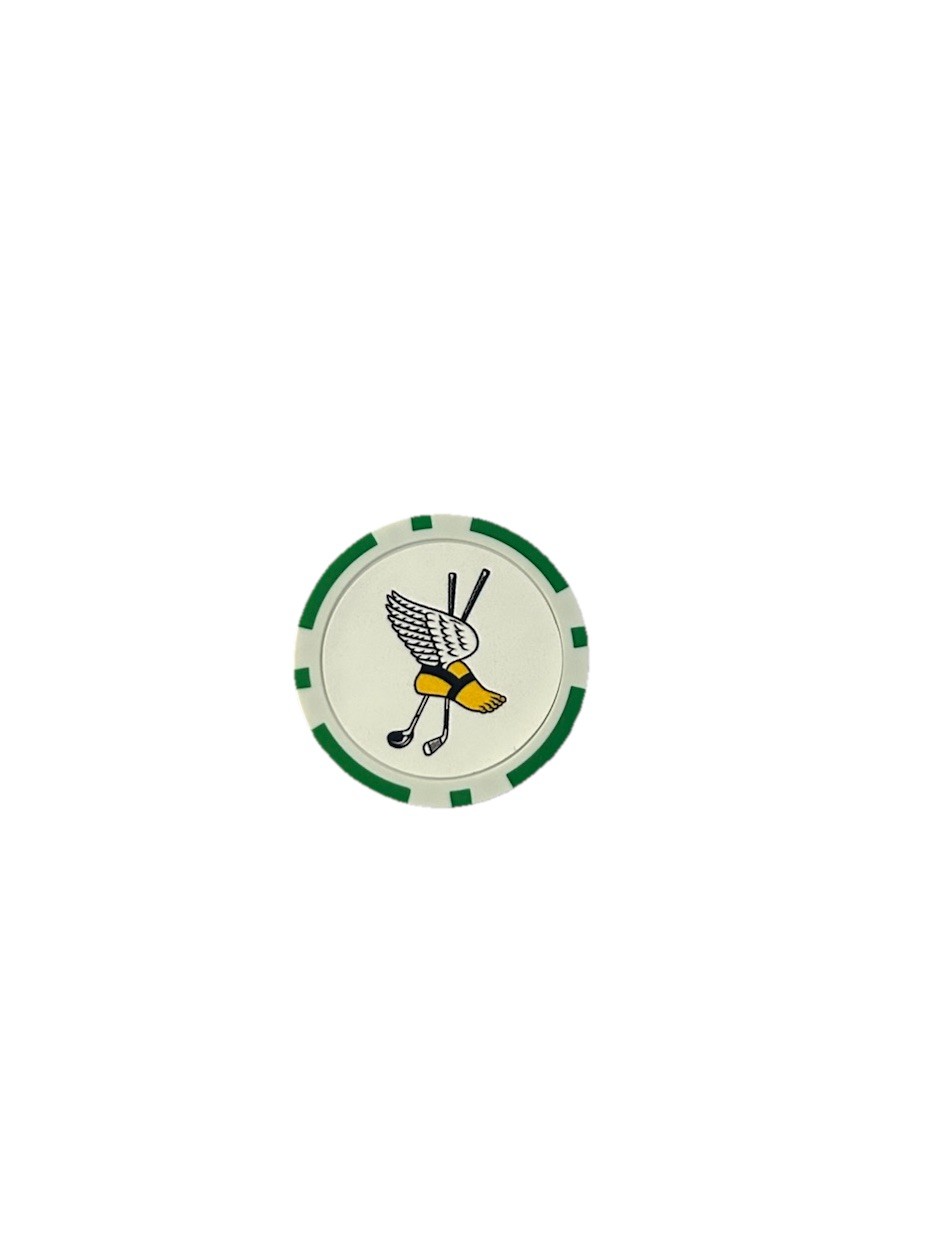Winged Foot GC Poker Chip Golf Ball Marker Magnetic 1.5 Inch New