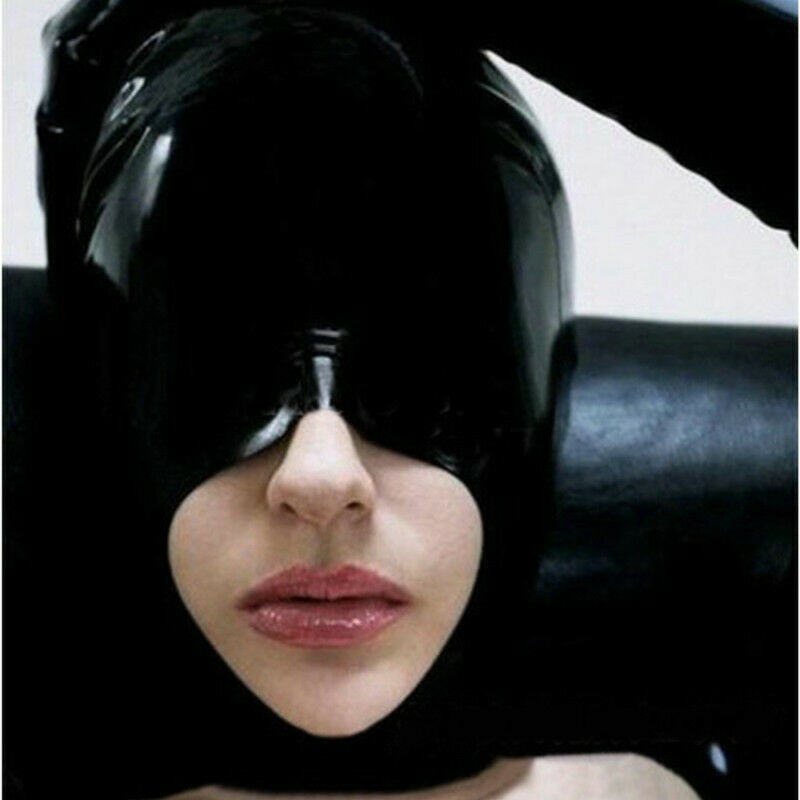 980 Latex gummi mask Half Face Latex Hood Cover Eyes for Catsuit 0.4mm