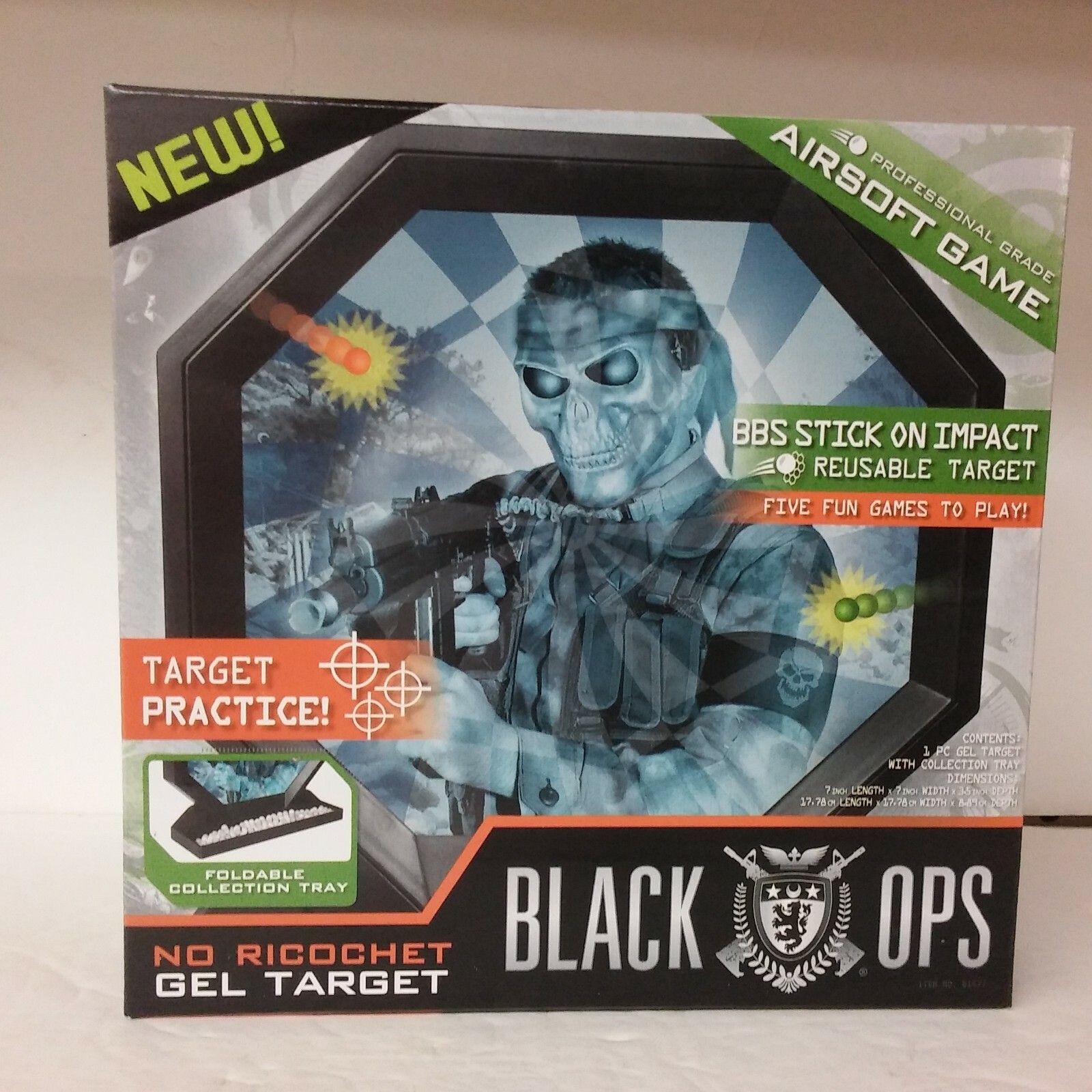 BLACK OPS AIRSOFT Gun Gel Target Game Reuse Gel BB Trap................2FW