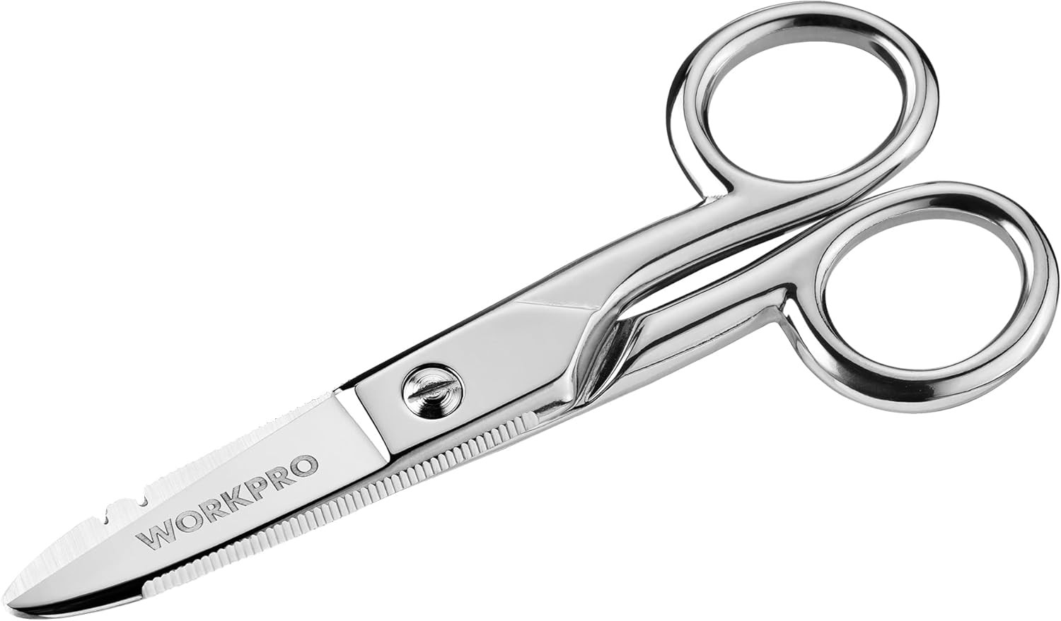 Electrician Scissors, 5-1/5 Inch Heavy Duty Scissors, Nickel-Plated Stainless...