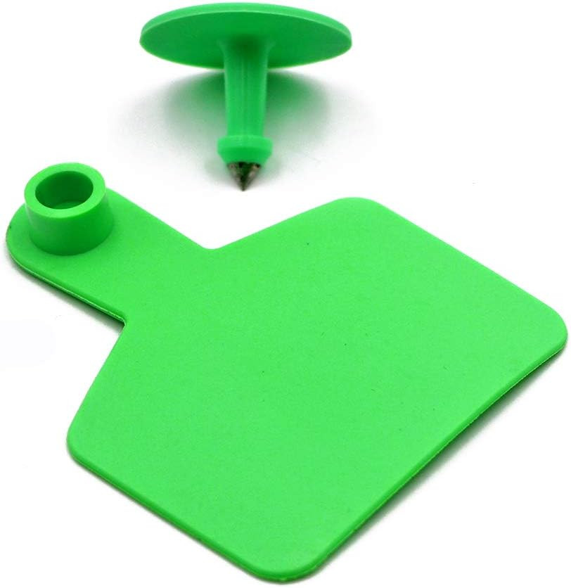 100 etiquetas verdes para orejas de ganado cerdos ovejas y otros animales