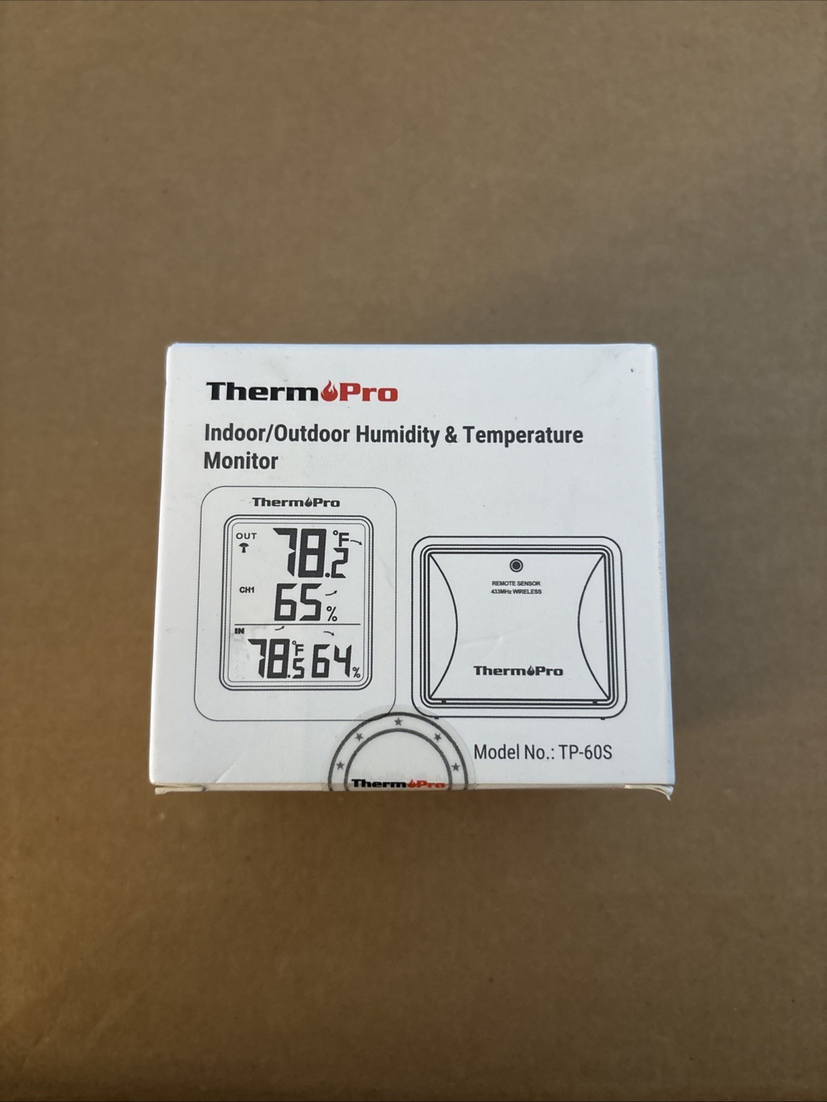 ThermoPro TP-60S Indoor Outdoor Temperature and Humidity Monitor