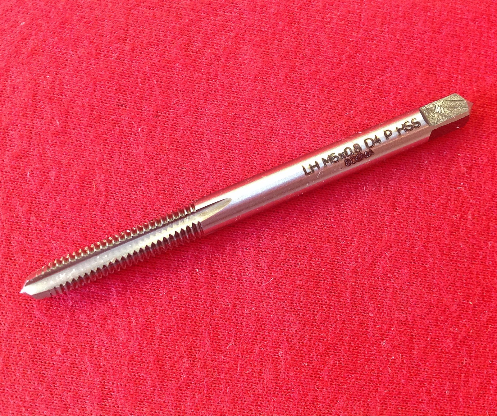 M5 x 0.80 LEFT HAND Plug Hand Tap Alfa HTLM81116 5MM x .8 HSS 4Flute LH Metric