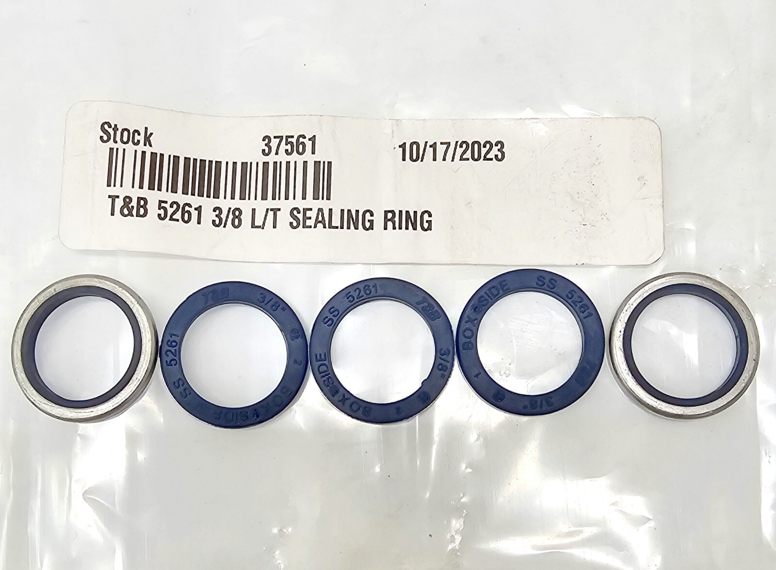 Qty 5 ~ THOMAS & BETTS 5261 Liquidtight Seal Ring ~ Conduit Size 3/8" ~ NEW