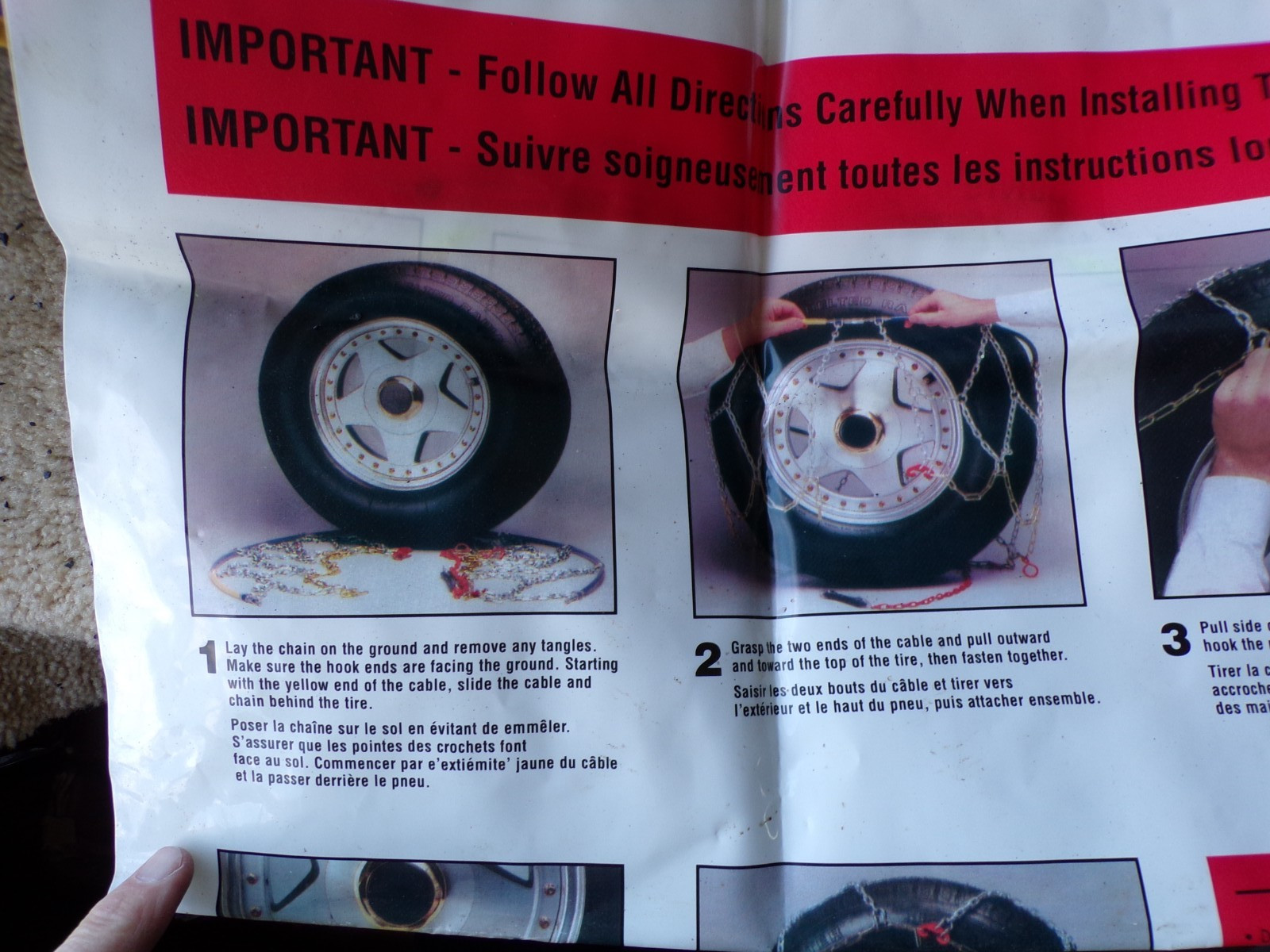 Les Schwab Quick Fit Diamond Pattern Tire Snow Chains @dD