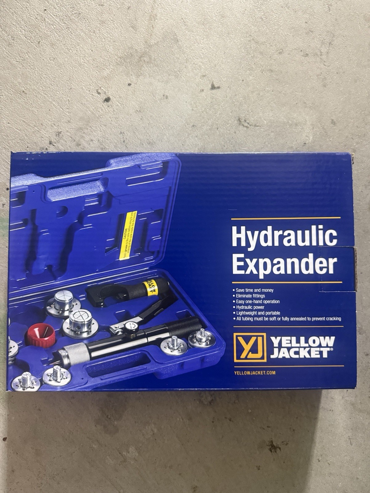 YELLOW JACKET Hydraulic Expander Kit 60493 3/8-1-5/8 in w/ Cutter, Heads, Case