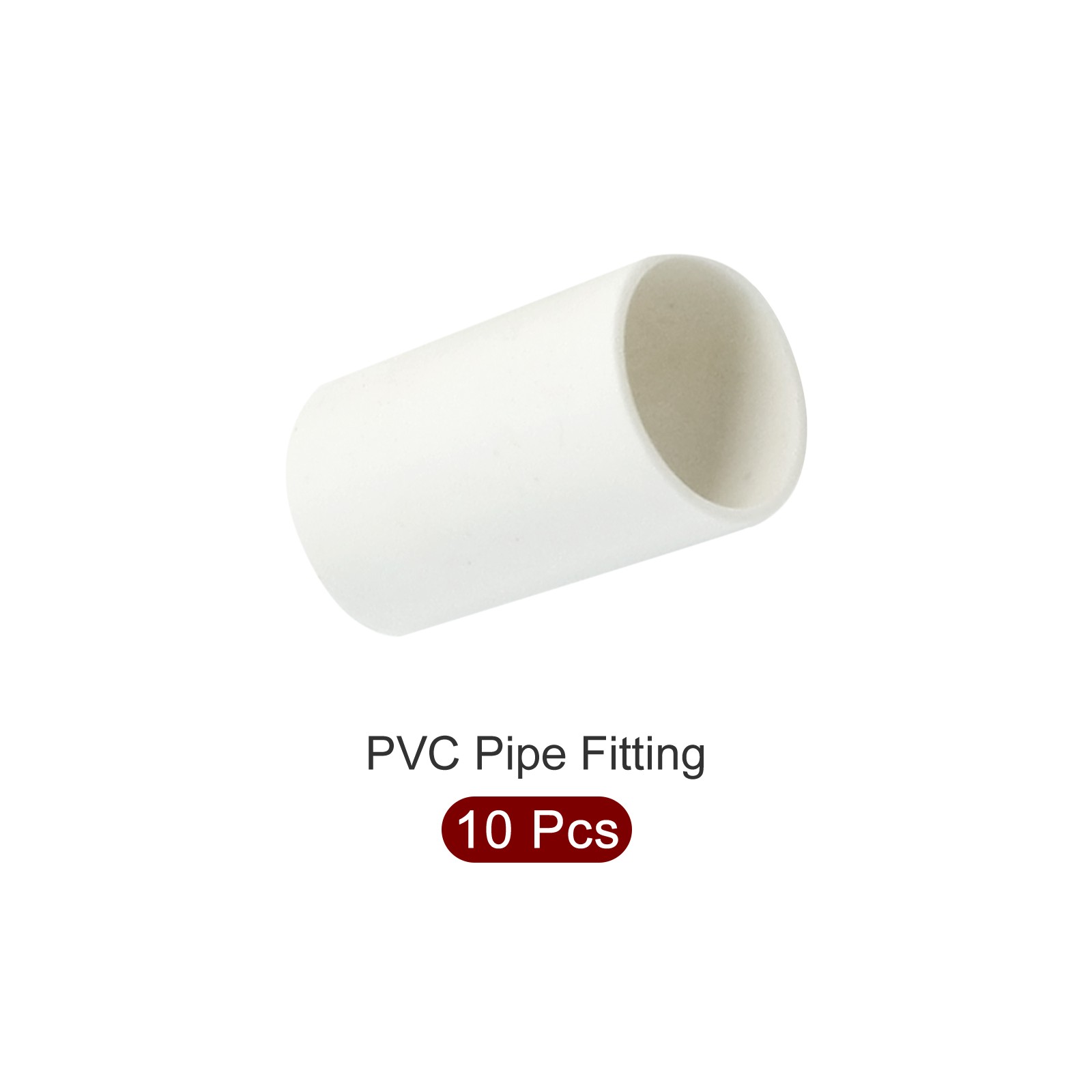 PVC Pipe Fitting 1/2" 10Pcs PVC Pipe Coupling Adapter for DIY White