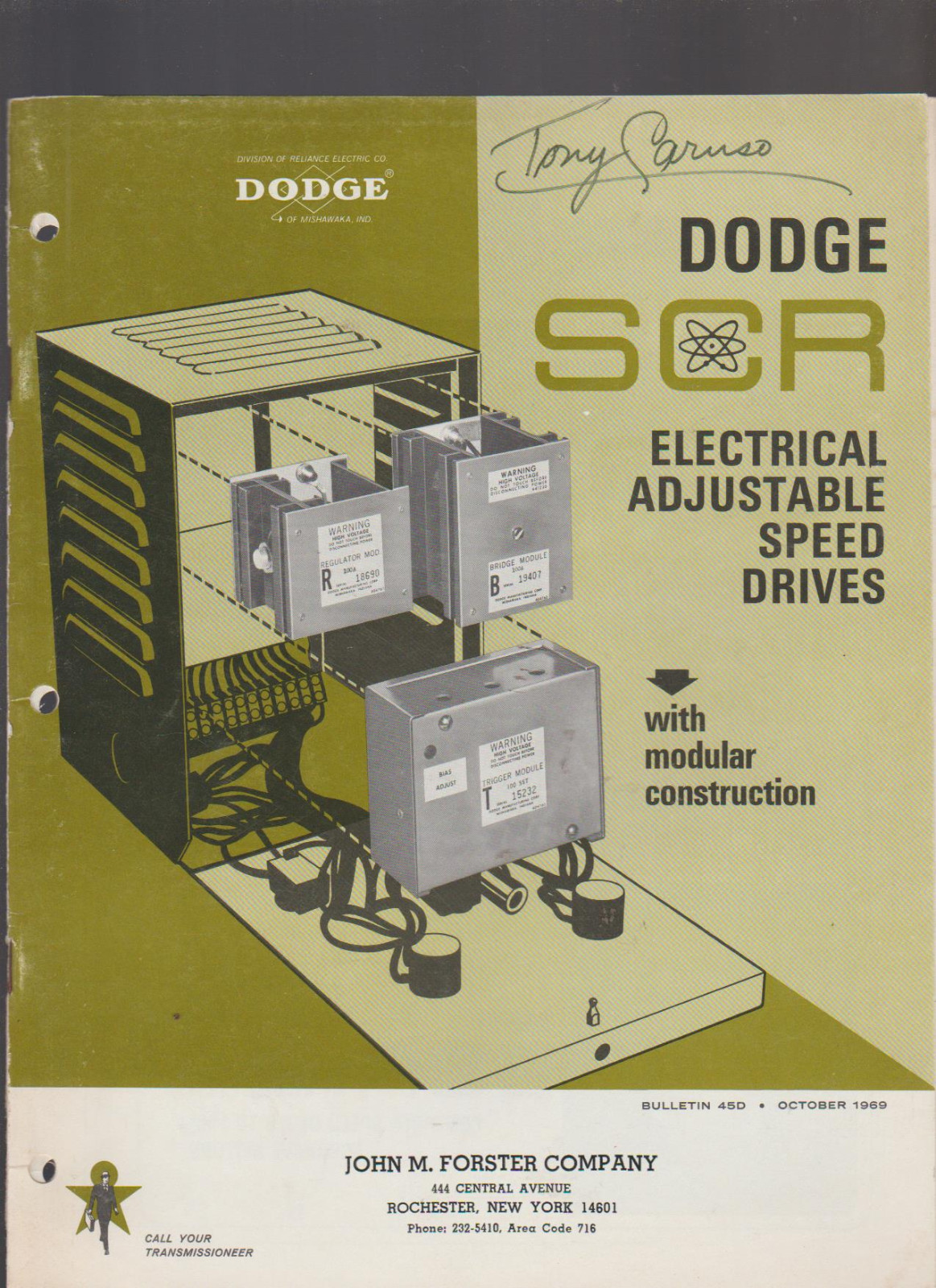 Dodge SCR Electrical Adjustable Speed Drives October 1969 Bulletin 450