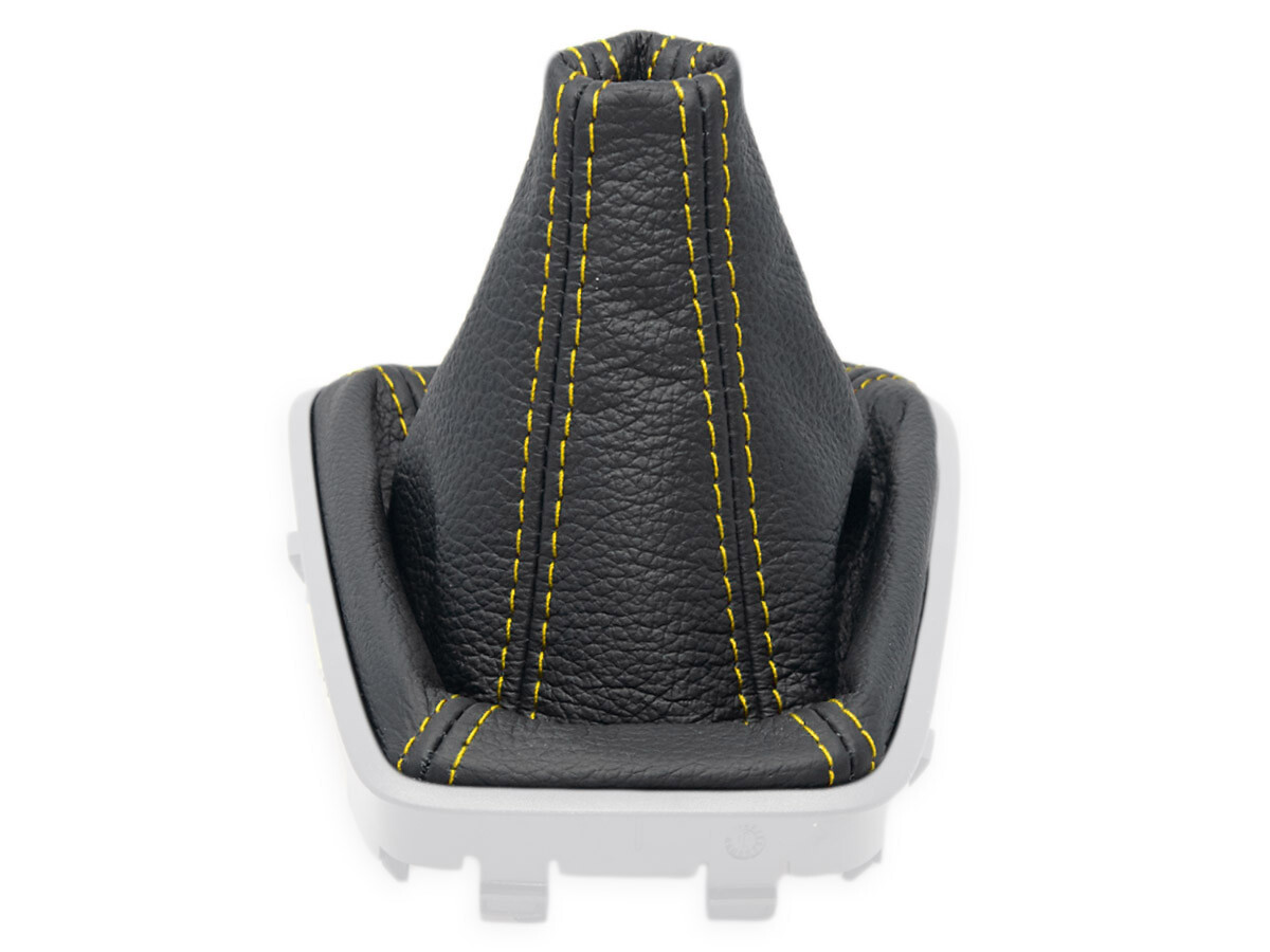FOR FORD FOCUS 3 FL 2015-2018 GEAR SHIFT BOOT GAITER LEATHER STITCHING YELLOW