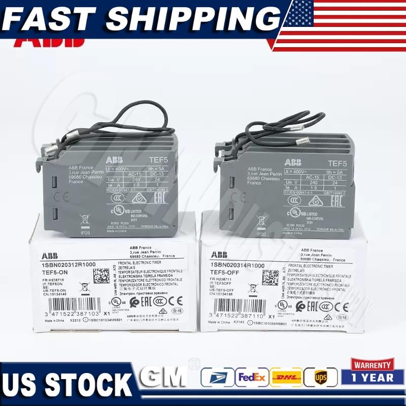 Brand NEW ABB Power-on Delay Head TEF5-ON Contactor Timer Module Free Shipping