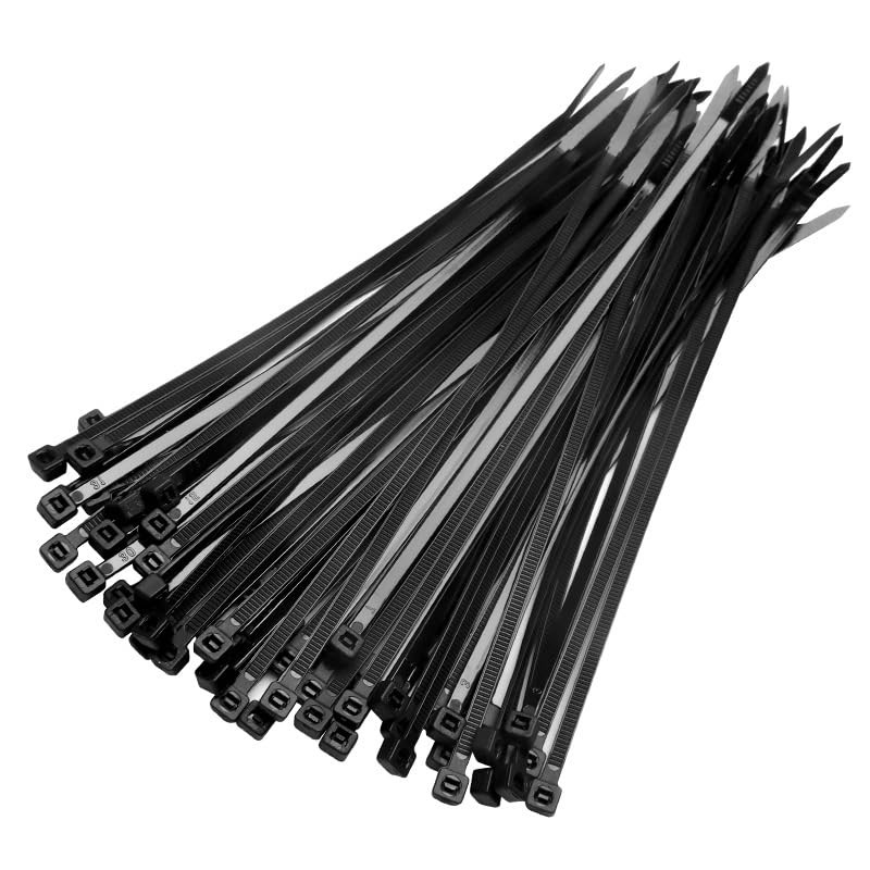 Zipper Ties 8 Inches 500 Packs Tensile Strength 40 lbs Black Cable Ties Suita...