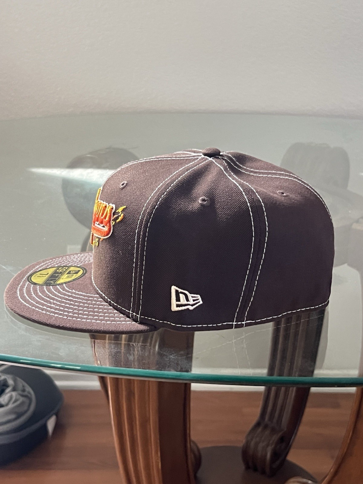LA Dodgers “Fall Foliage” Brown Fitted Hat Dodger Stadium 50th Anniversary 7 3/8