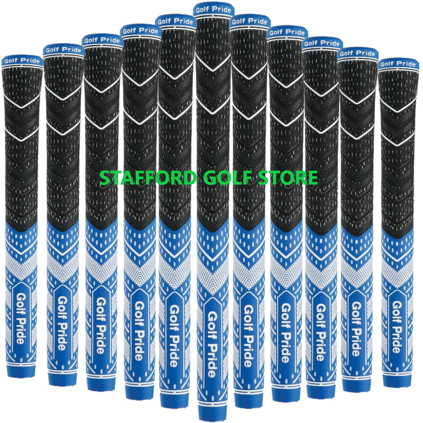 New Golf Pride MCC Plus 4 Teams Grips Standard/Midsize Blue/White Core .60R