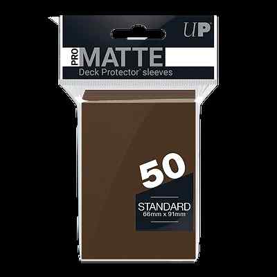 Pro-Matte Sleeves (50ct) - Brown Ultra Pro GAMING SUPPLY BRAND NEW ABUGames