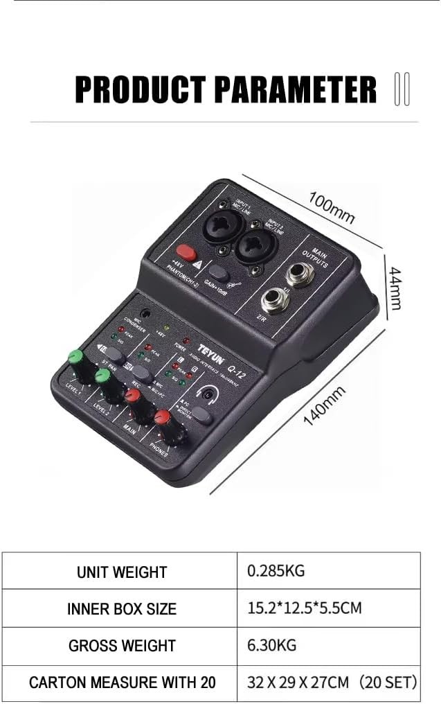 USB Audio Interface for PC,Interface for Recording Music Computer Recording A...