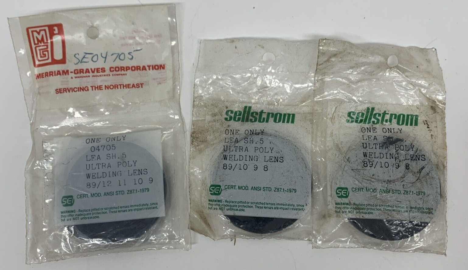 NOS 2 Sets Sellstrom/MG Ultra Poly Welding Lens SH.5