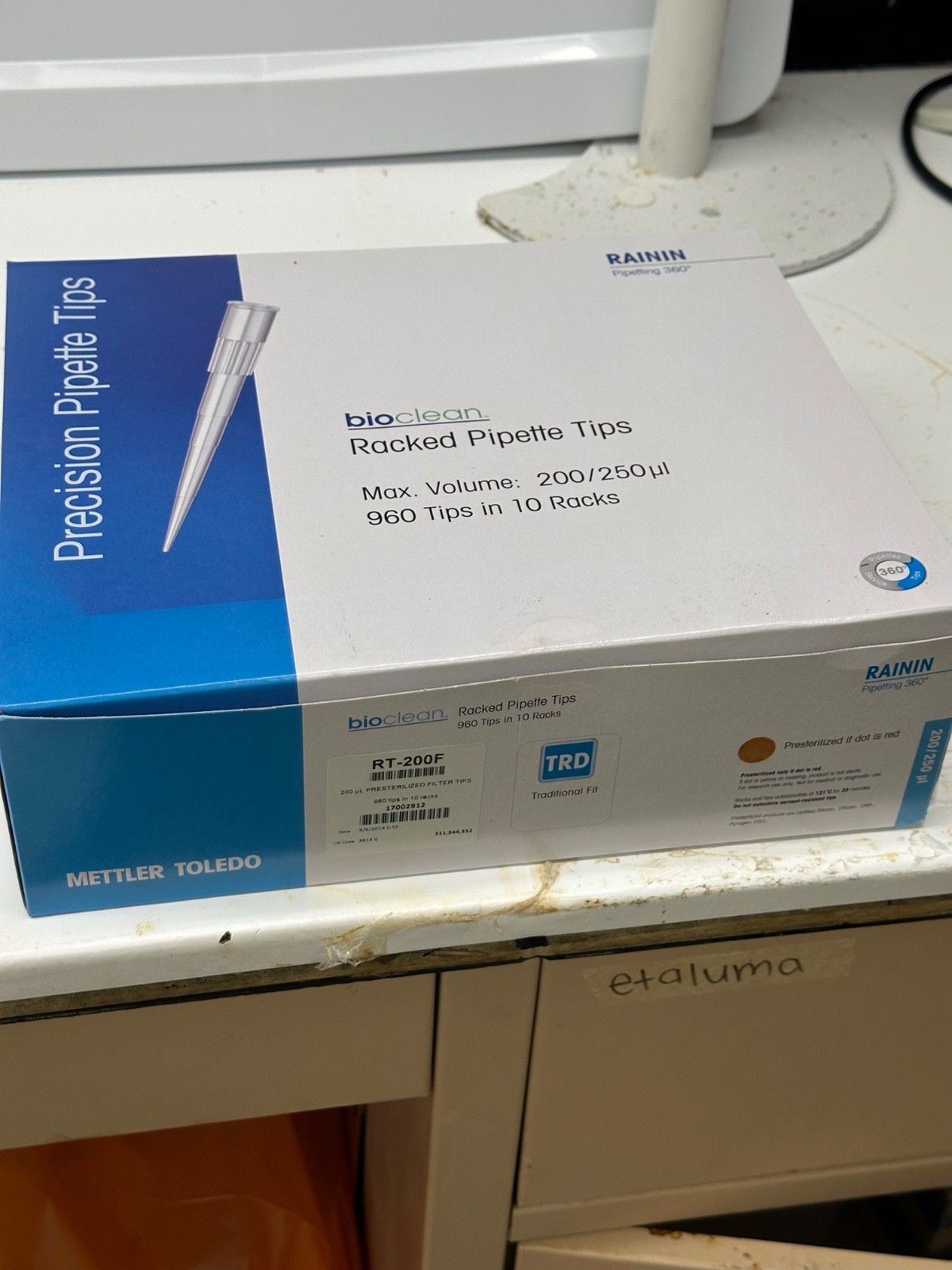 Rainin BioClean RT-200F 200µL Filter Pipette Tips 960 Tips Open Box Sealed Racks