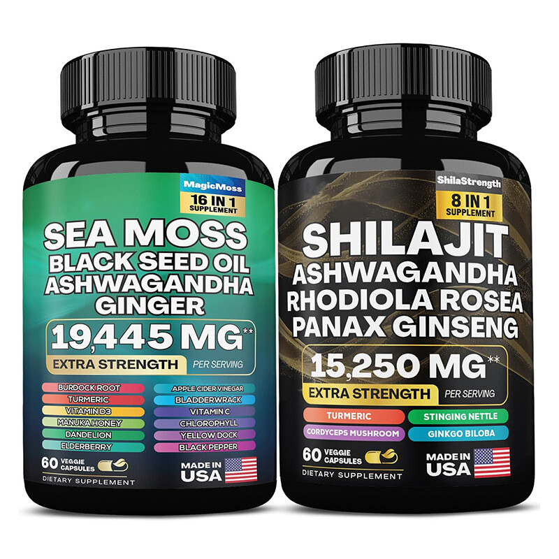 Dynamic Vitality Bundle - Sea Moss Multivitamin & Shilajit Power Combo USA