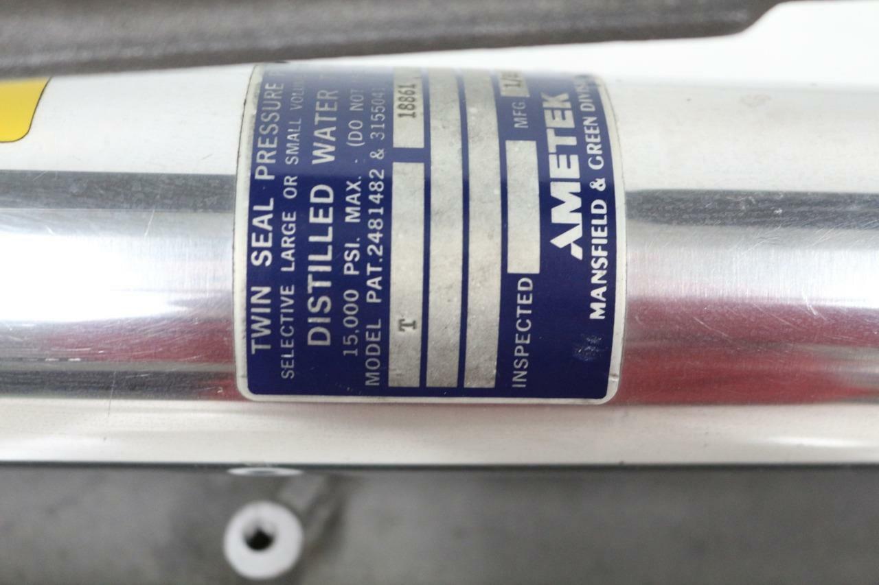 Ametek Model T Dead Weight Tester w/ Ashcroft 1305B100, 2000-10000 Range Weights