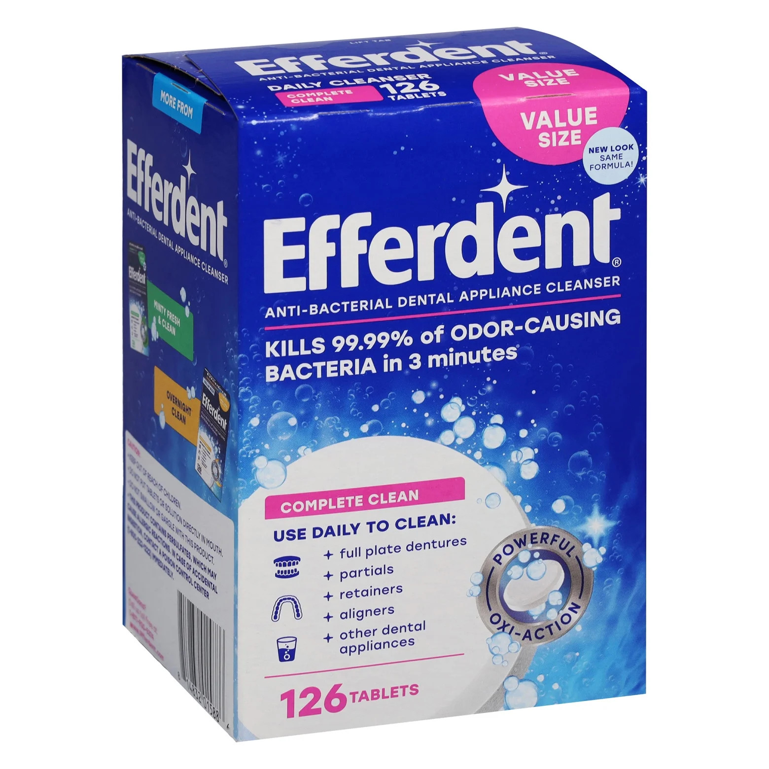Retainer & Denture Cleaner Tablets, Complete Clean, 126 Count