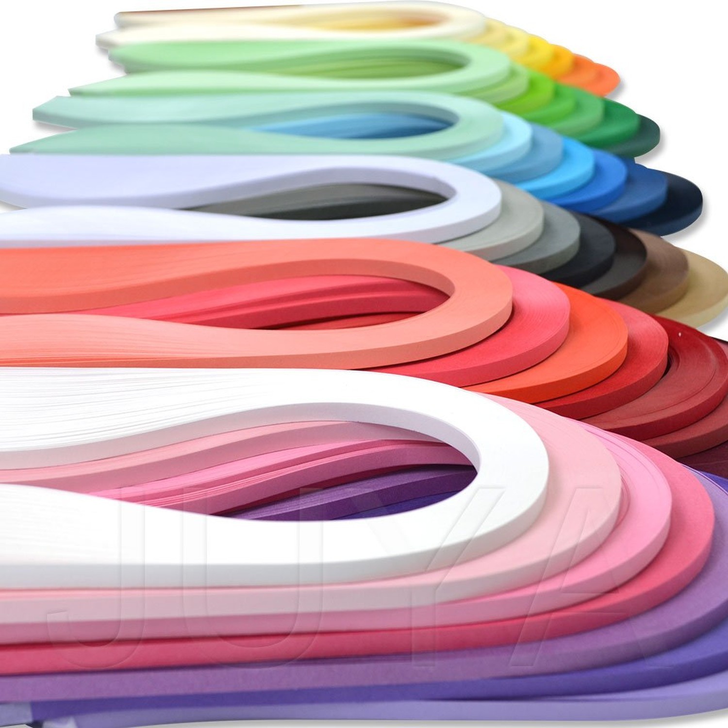JUYA Solid Color Quilling Strips Set 42 Colors 4200 Strips 7mm/0.28in | 100 S...
