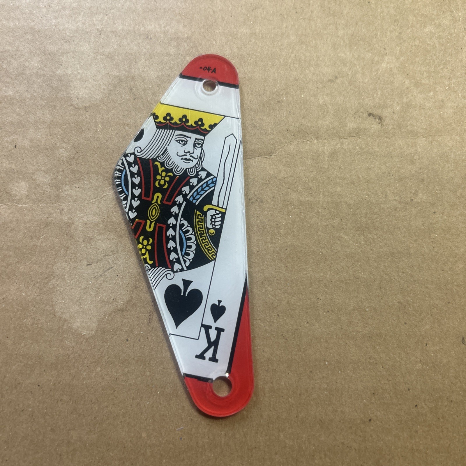 Unknown King Of Spades 04a ￼Slingshot Pinball Plastic Part Bp2