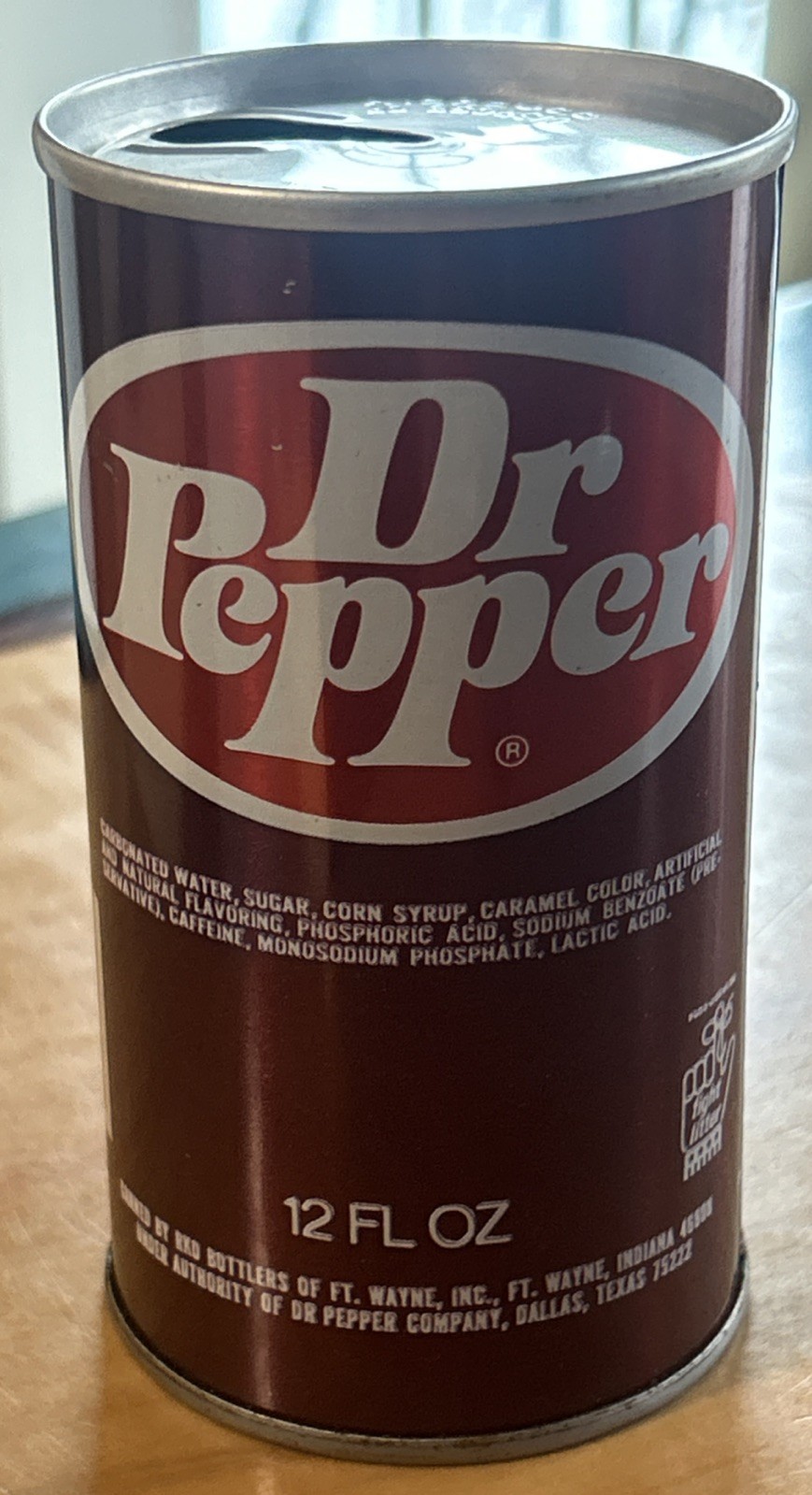 Vintage Dr. Pepper Empty 12oz. Steel Soda Can, RKO Bottlers Of FT. Wayne Indiana