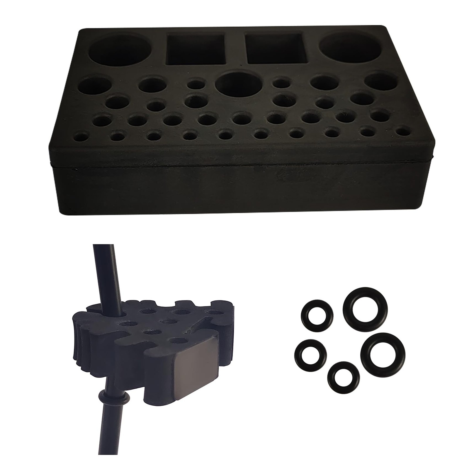 Fly Tying Desktop Storage Rack in Black and Gray, High Density Flying Pliers ...