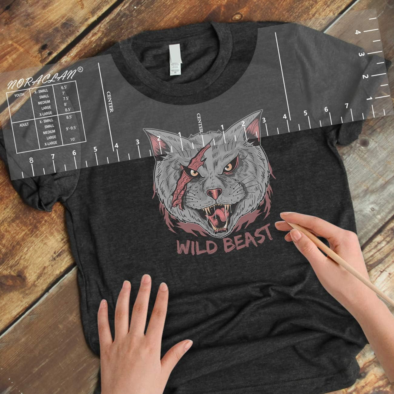 T-Shirt Rulers Guide, Shirt Alignment Tool for Applying Vinyl and Sublimation De
