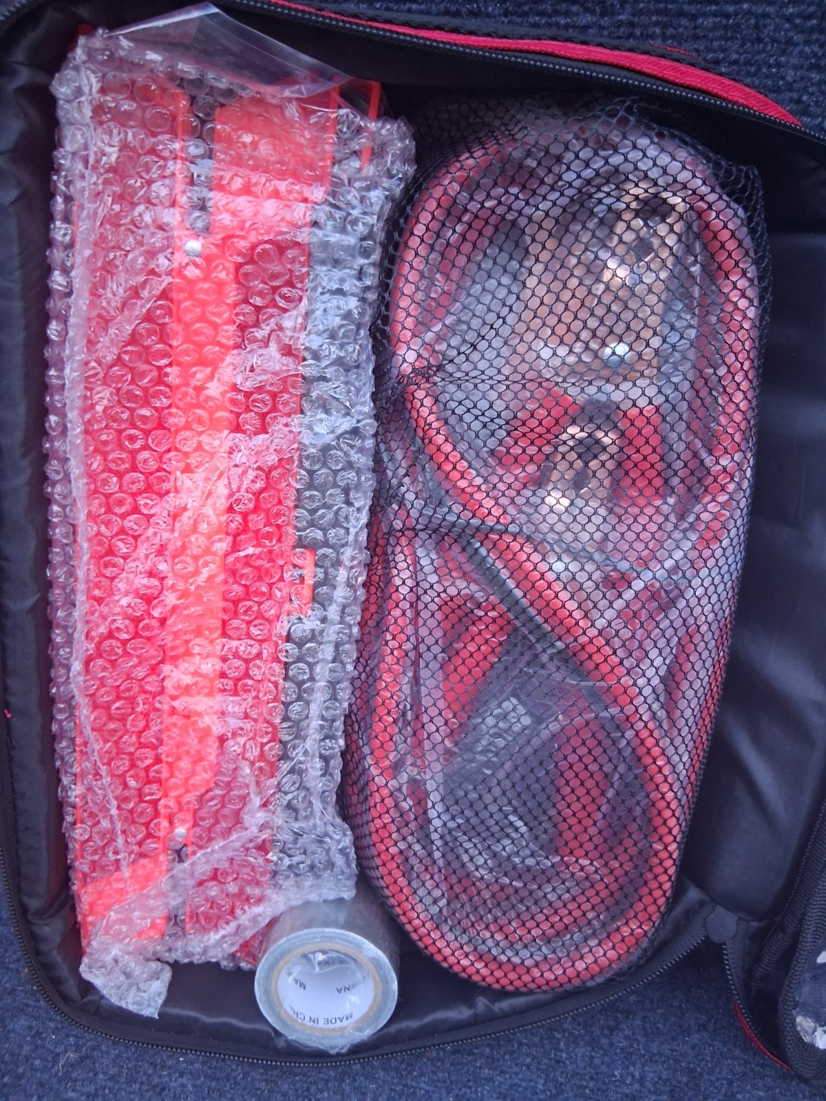 First Aid AAA Excursion Road Kit W/ Jumper Cables, Flashlight, First Aid, Etc.