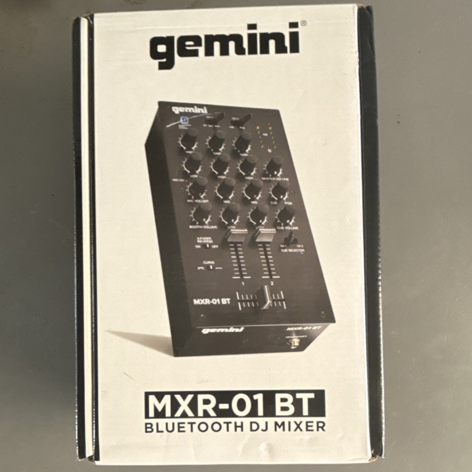 Gemini MXR-01 BT Bluetooth DJ Mixer, 2 Channel, Rugged Chassis, Black