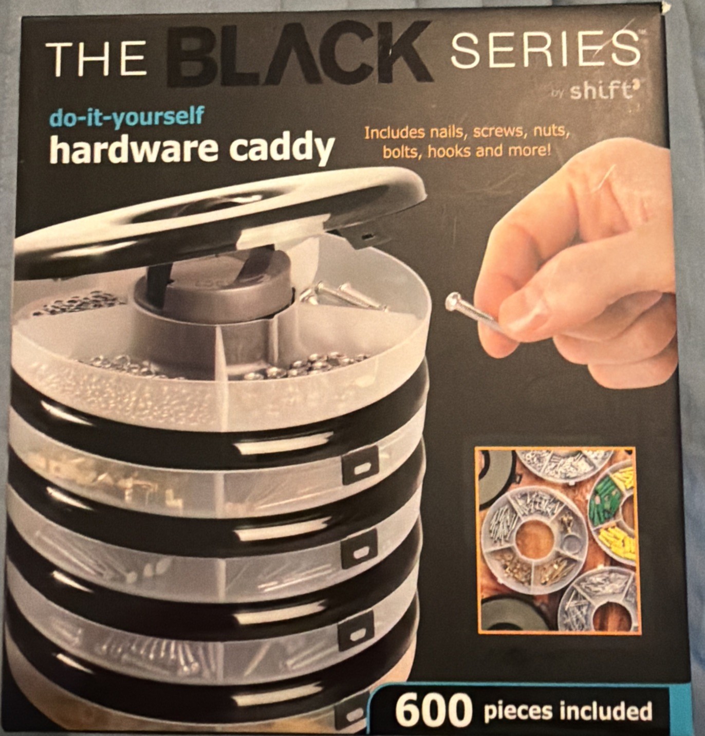 The Black Series by Shift Do It Yourself Hardware Caddy 600 Pieces