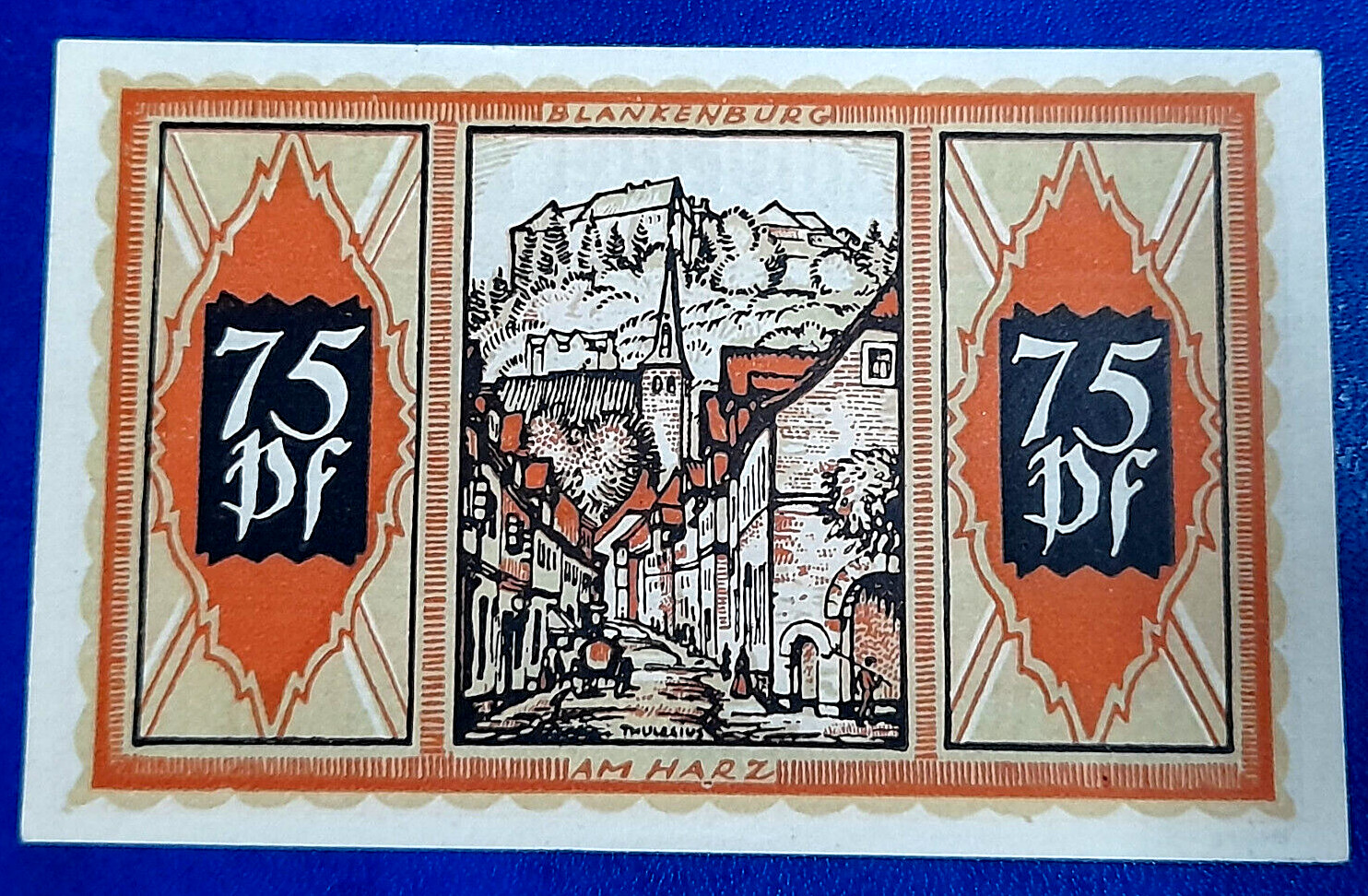 BRAUNSCHWEIG NOTGELD 75 PFENNIG 1921 EMERGENCY MONEY GERMANY BANKNOTE (32161)