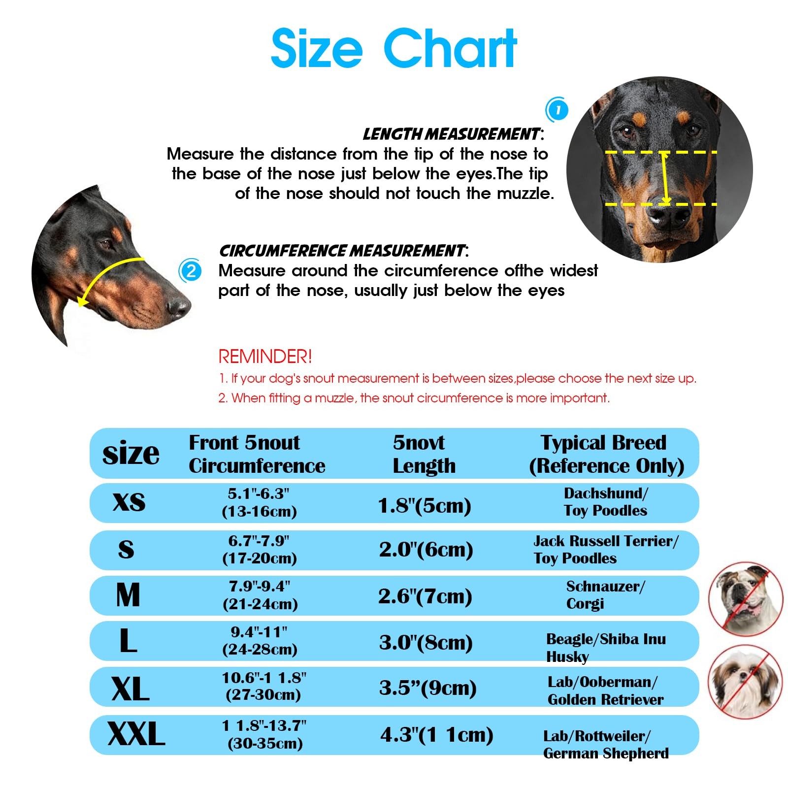Dog Muzzle, Breathable Basket Muzzles for Medium Large Sized Dogs, Adjustable...