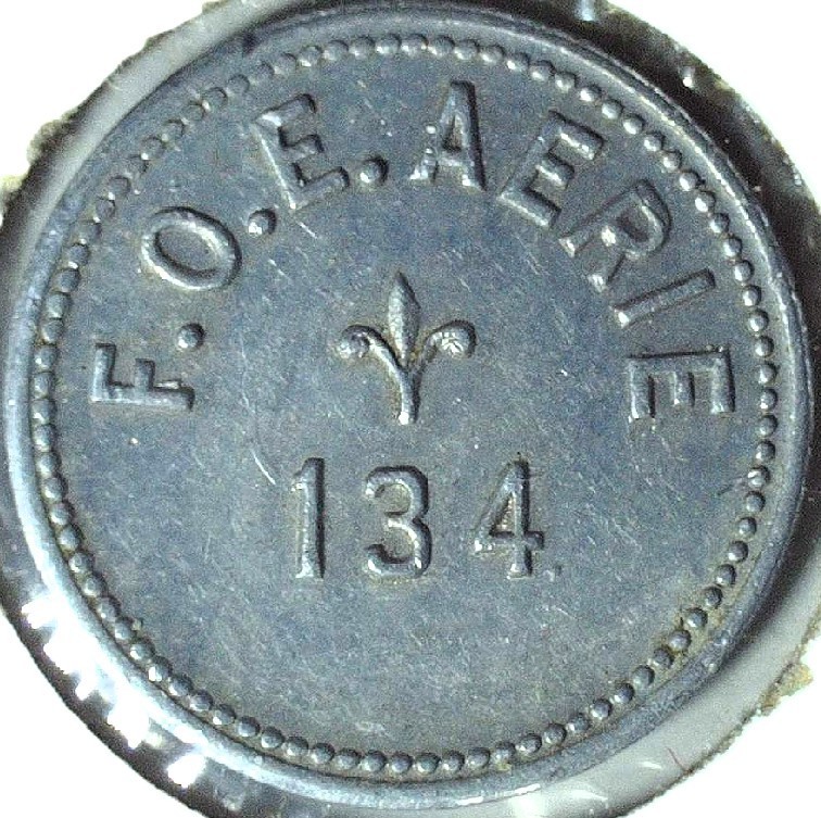 F.O.E.  AERIE 134 - GOOD FOR 10 ¢ - POTTSVILLE, PA - TC# 462335 $ - EC 8517