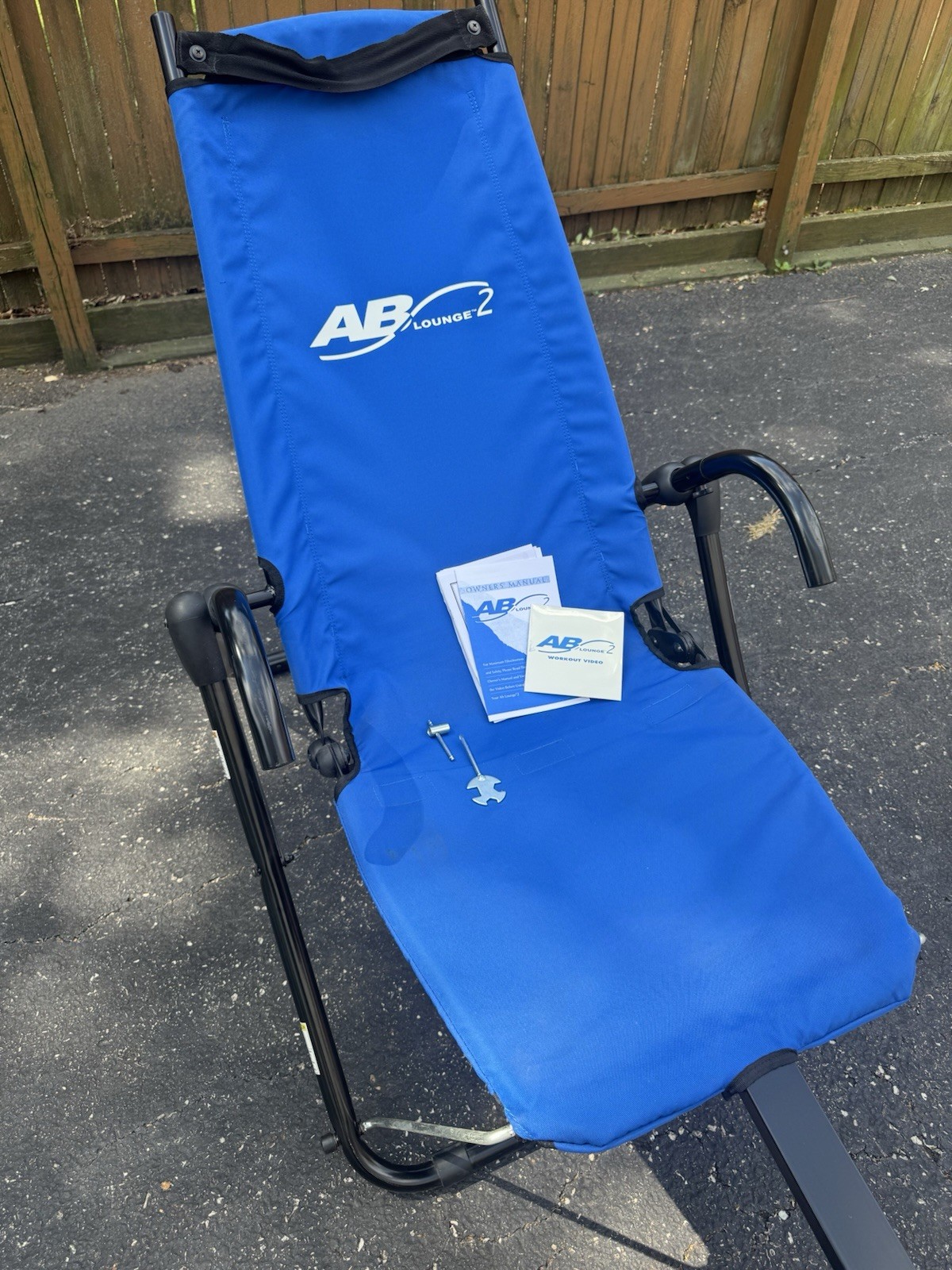 AB Lounge 2 Foldable Steel Abdominal Exerciser Seat Blue/Black Manual & Video